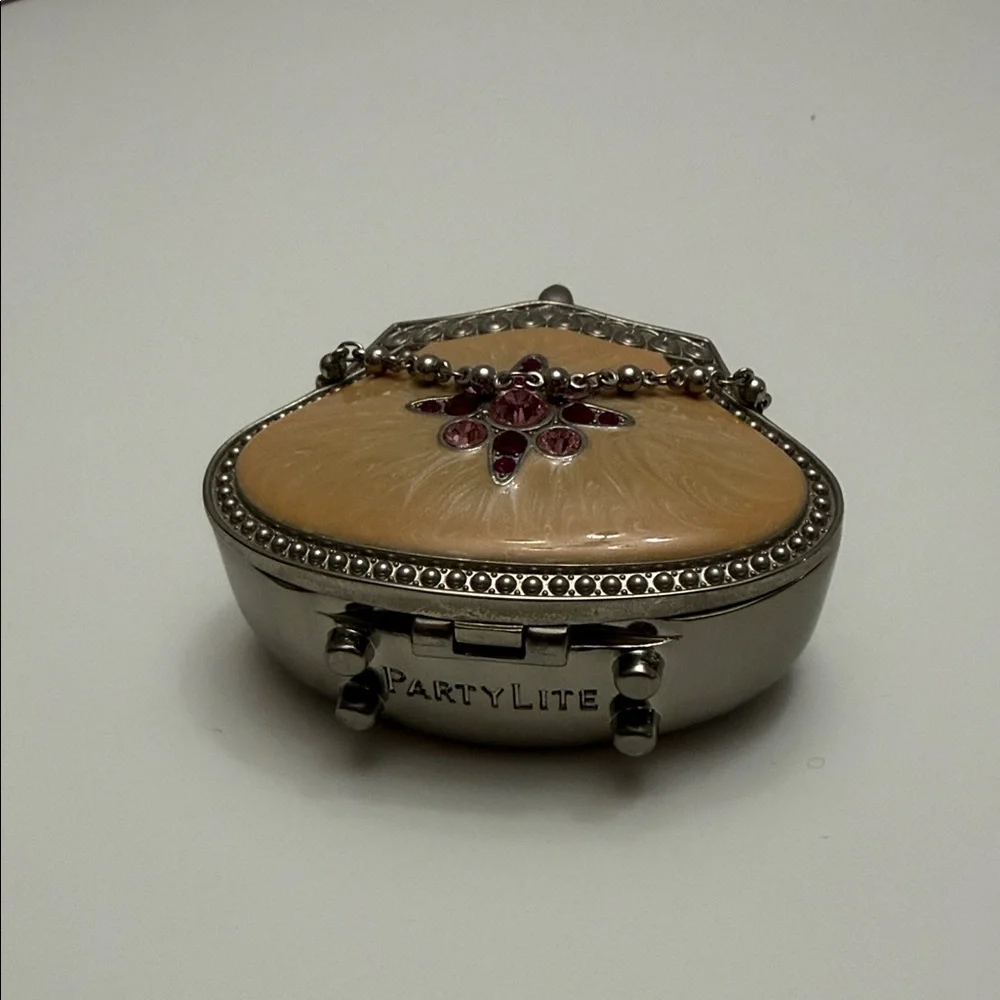 PartyLite Purse with Pink and Gold Accents